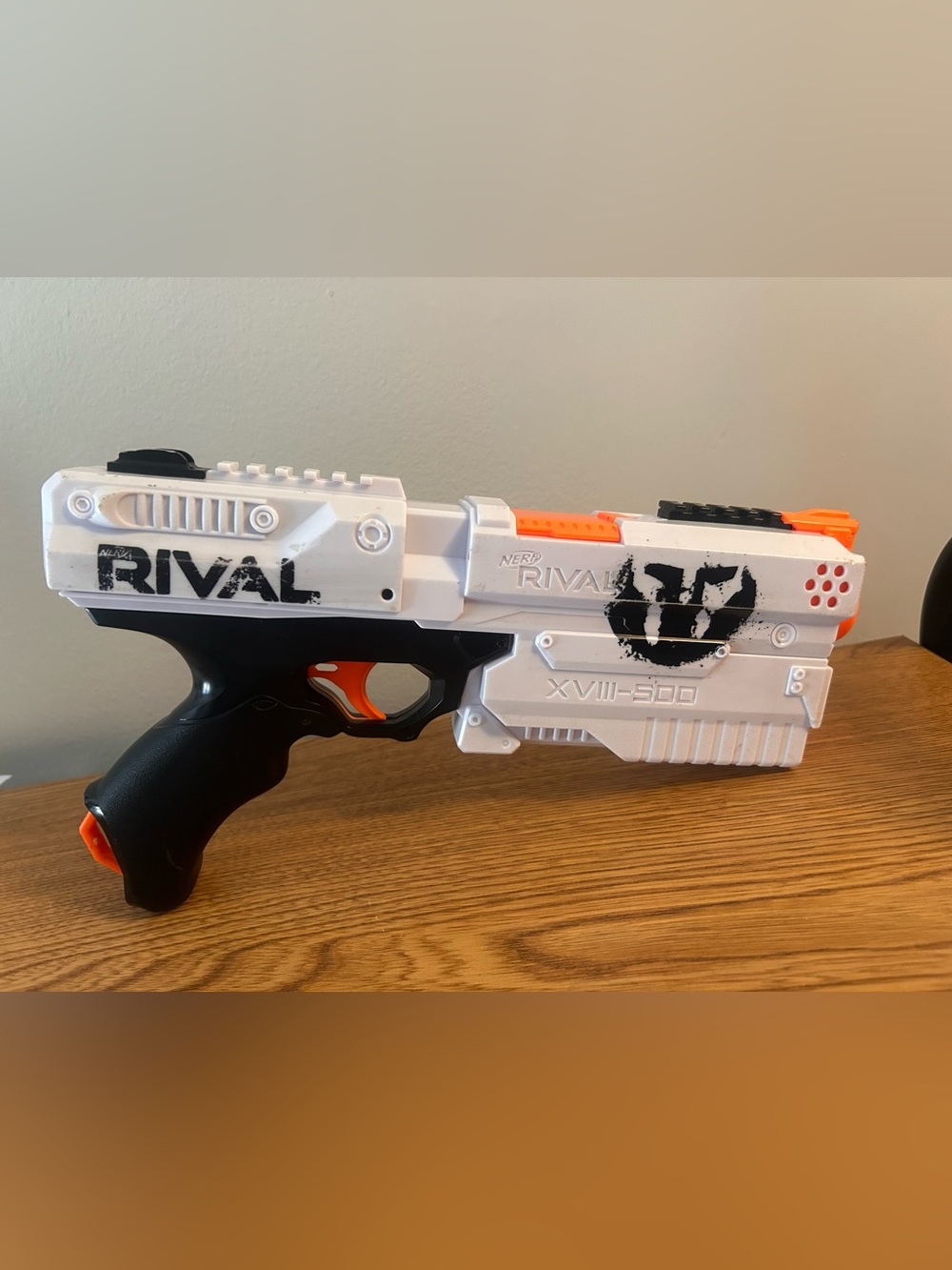 Nerf Rival White, Black & Orange XVIIl-500 Pistol Blaster